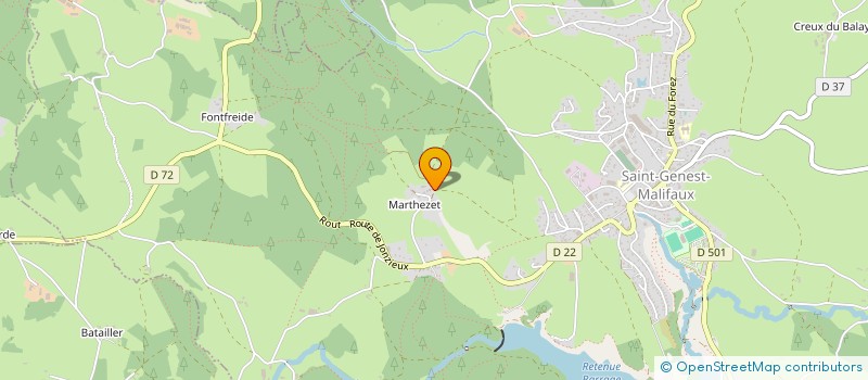 localisation de l'entreprise BERGERON MARC  SAINT-GENEST-MALIFAUX