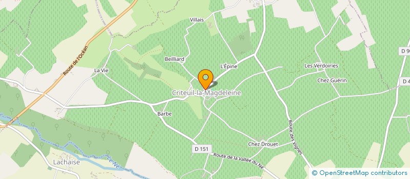 localisation de l'entreprise BERGERON MATHIEU ET MARC  CRITEUIL-LA-MAGDELEINE