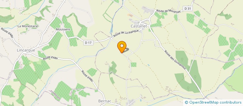 localisation de l'entreprise BERGOLS  CASTANET