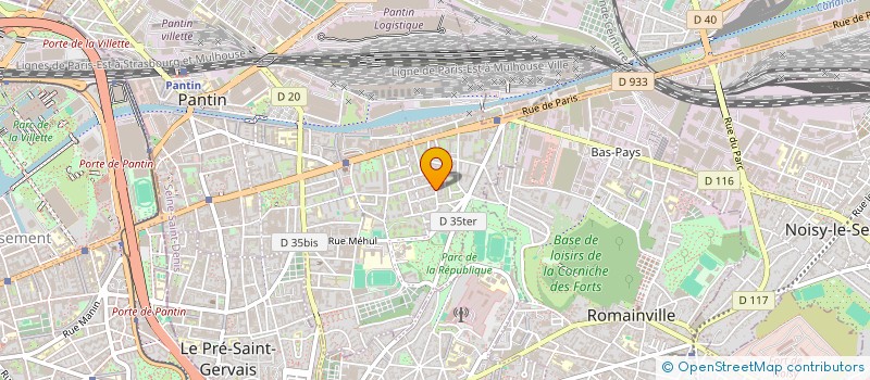 localisation de l'entreprise BERGRET IMMO à PANTIN
