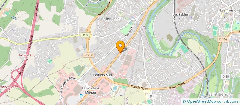 localisation de l'entreprise BERGUE MEYER TOULAT à POITIERS