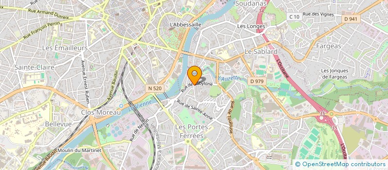 localisation de l'entreprise BERGUI à LIMOGES