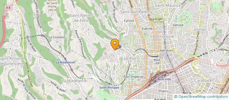 localisation de l'entreprise BERGUIGUYS à NICE