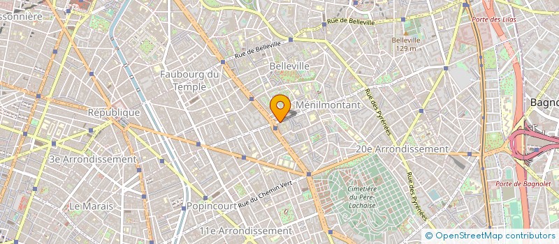 localisation de l'entreprise BERI OBS MENIL  PARIS