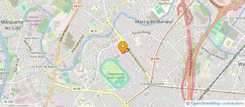 localisation de l'entreprise BERIANCA à MARCQ-EN-BARŒUL