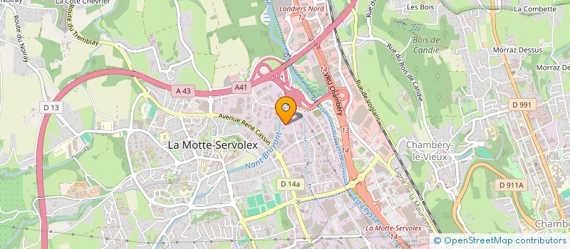 localisation de l'entreprise BERIER DISTRIBUTION SERVICE à LA MOTTE-SERVOLEX