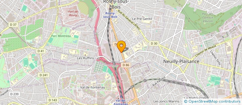 localisation de l'entreprise BERIGE à ROSNY-SOUS-BOIS