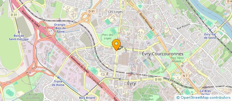 localisation de l'entreprise BERING à EVRY-COURCOURONNES