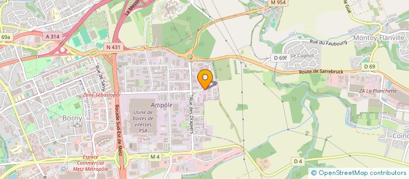 localisation de l'entreprise BERING PUBLICITE  METZ