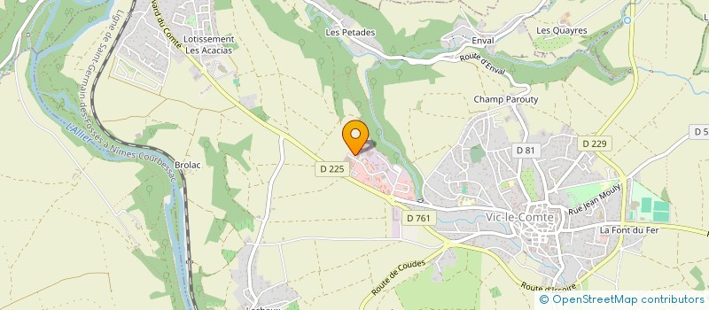 localisation de l'entreprise BERIOUX MENUISERIE à VIC-LE-COMTE