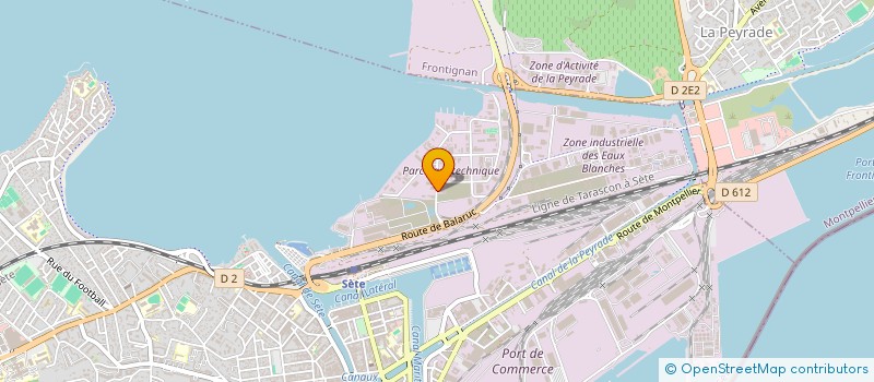 localisation de l'entreprise BERJAC à SETE