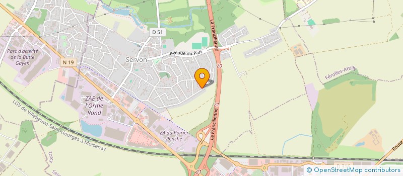 localisation de l'entreprise BERL & DO  SERVON