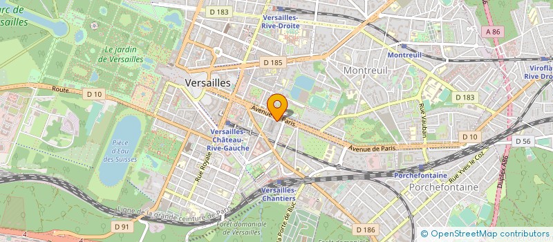 localisation de l'entreprise BERLAND JEAN à VERSAILLES