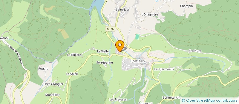 localisation de l'entreprise BERLIER PARTAGE & FABRICATION à DOIZIEUX