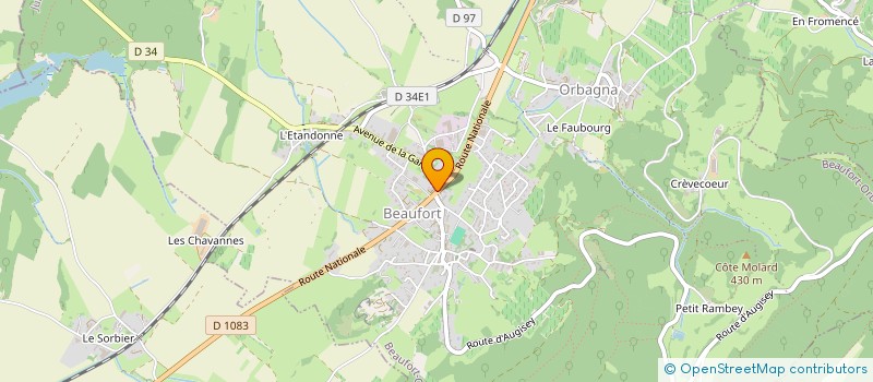 localisation de l'entreprise BERLIO  BEAUFORT-ORBAGNA