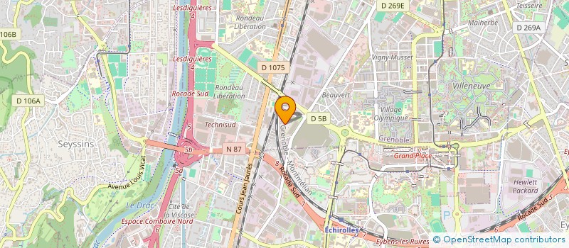 localisation de l'entreprise BERMACOM à GRENOBLE