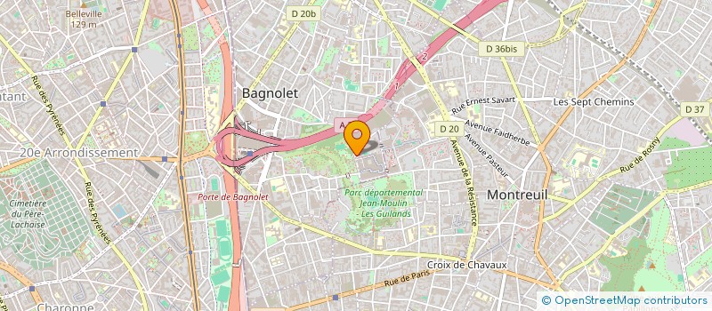 localisation de l'entreprise BERMAK à BAGNOLET