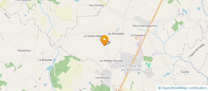 localisation de l'entreprise BERN'ART PEINTURE à SAINT-MAURICE-LES-BROUSSES