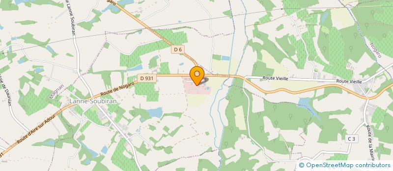 localisation de l'entreprise BERNADET CHARPENTES  LANNE-SOUBIRAN