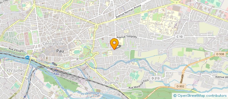 localisation de l'entreprise BERNADETTE JARIGE EXPERTISE ET CONSEIL à PAU