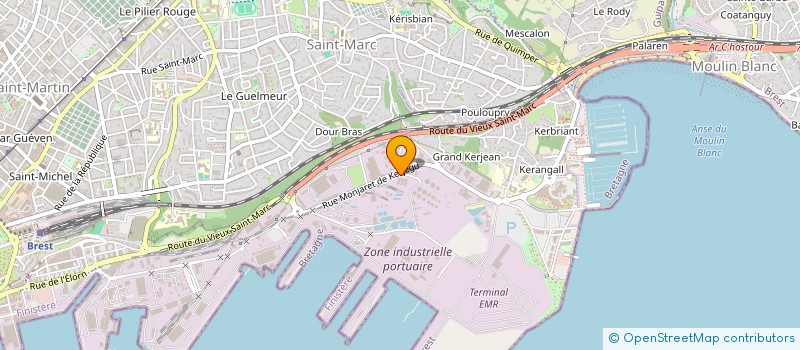 localisation de l'entreprise BERNARD  BREST