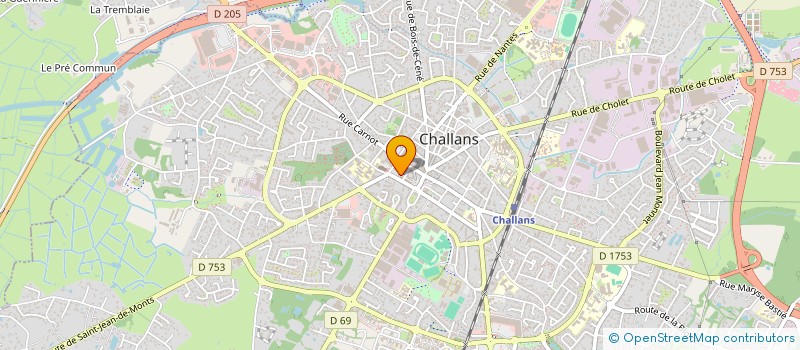 localisation de l'entreprise BERNARD à CHALLANS