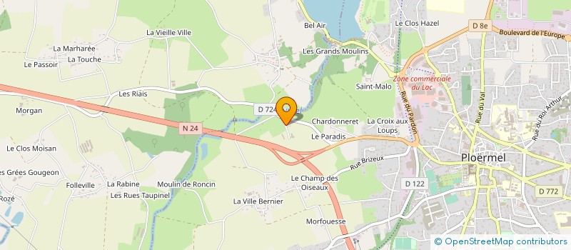 localisation de l'entreprise BERNARD à PLOERMEL