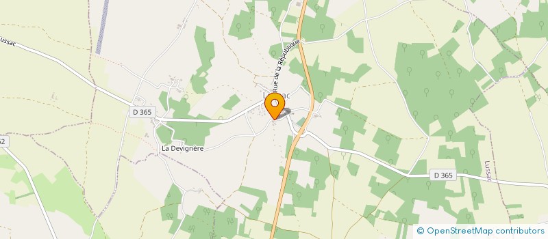 localisation de l'entreprise BERNARD à LUSSAC