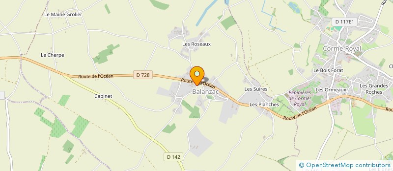 localisation de l'entreprise BERNARD AUTOMOBILE  BALANZAC