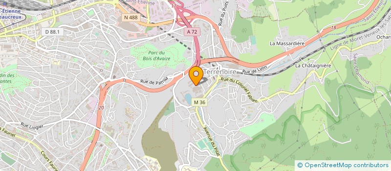 localisation de l'entreprise BERNARD BONNEFOND à SAINT-ETIENNE