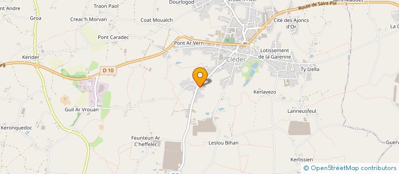 localisation de l'entreprise BERNARD BOUTOUILLER ELECTRICITE B.B.E  CLEDER