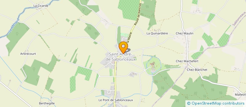 localisation de l'entreprise BERNARD CONCEPT MENUISERIE  SABLONCEAUX