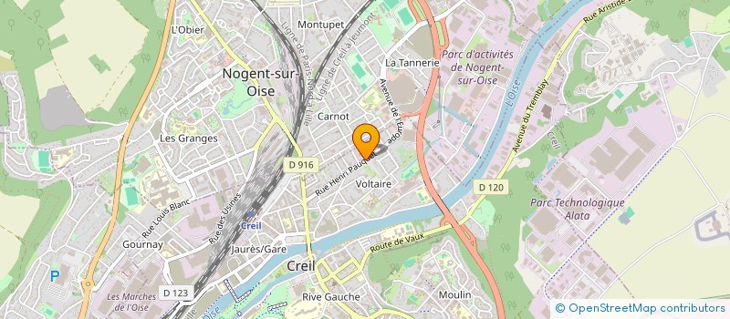 localisation de l'entreprise BERNARD DACHE à CREIL