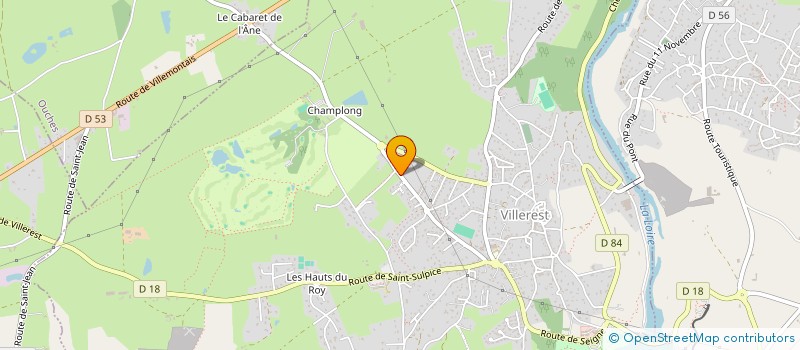 localisation de l'entreprise BERNARD ELSA & RAPHAEL  VILLEREST