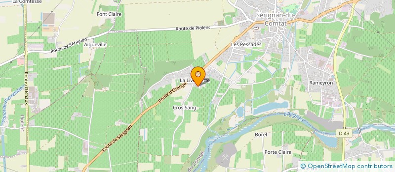 localisation de l'entreprise BERNARD MENUISERIE à SERIGNAN-DU-COMTAT