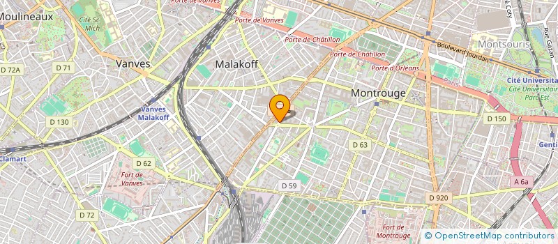 localisation de l'entreprise BERNARD MERLIN ET ASSOCIES à MONTROUGE