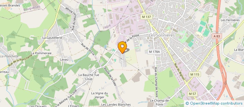 localisation de l'entreprise BERNARD PERE ET FILS  SORINIERES (LES)