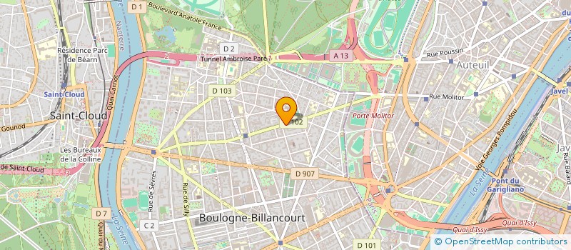 localisation de l'entreprise BERNARD PONSIN ET ASSOCIES à BOULOGNE-BILLANCOURT