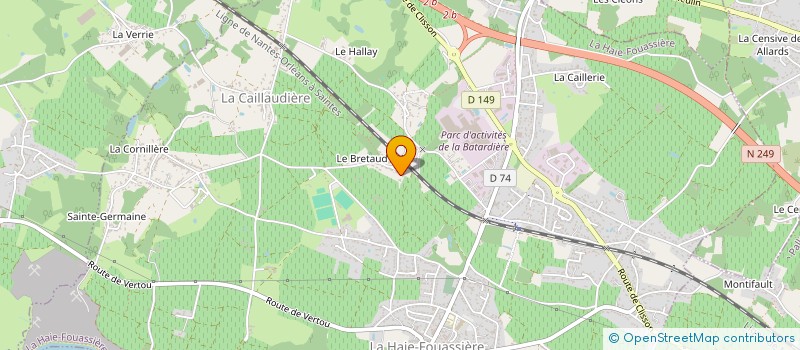 localisation de l'entreprise BERNARD QUEVEAU  LA HAIE-FOUASSIERE