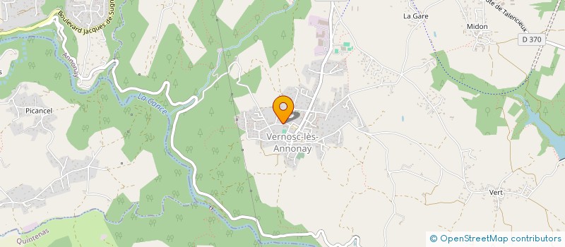 localisation de l'entreprise BERNARD RUNNING CLUB  VERNOSC-LES-ANNONAY