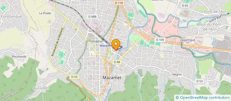 localisation de l'entreprise BERNARD SAMUEL ELECTRICITE  MAZAMET