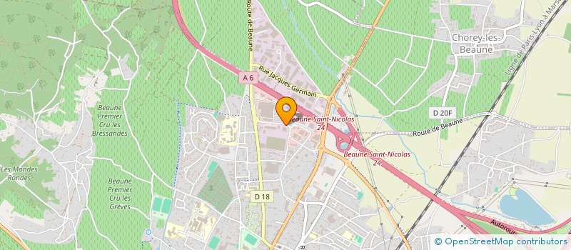 localisation de l'entreprise BERNARD SPORT BEAUNE à BEAUNE