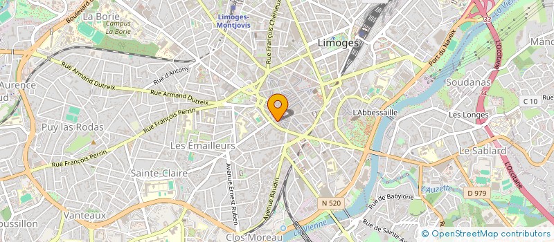 localisation de l'entreprise BERNARD SYLVAIN à LIMOGES