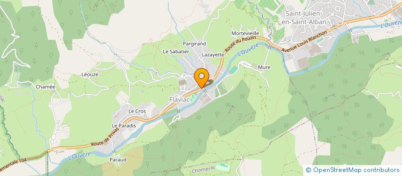 localisation de l'entreprise BERNARD TEDDY  FLAVIAC