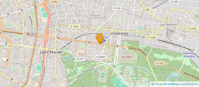 localisation de l'entreprise BERNARDEAU à VINCENNES