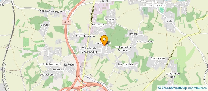 localisation de l'entreprise BERNARDEAU-AUMONT à CHAMPNIERS