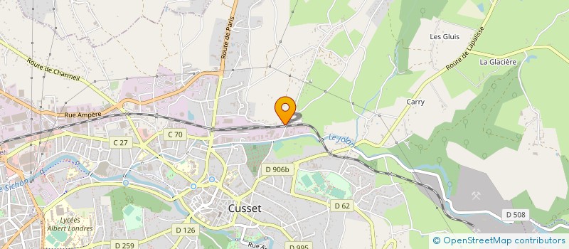 localisation de l'entreprise BERNE MENUISERIE à CUSSET