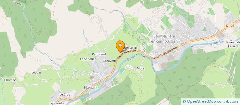 localisation de l'entreprise BERNESS  FLAVIAC