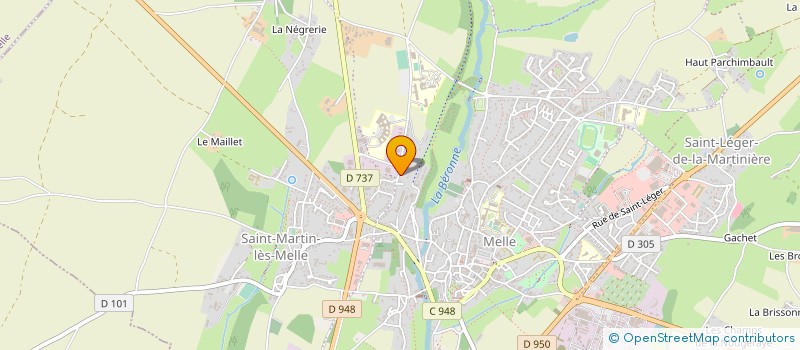 localisation de l'entreprise BERNET FREDERIC  MELLE