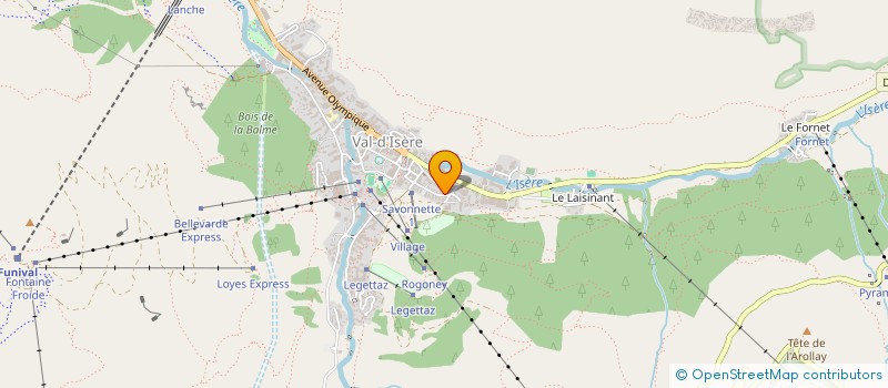 localisation de l'entreprise BERNIER CHRISTOPHE  VAL D'ISERE